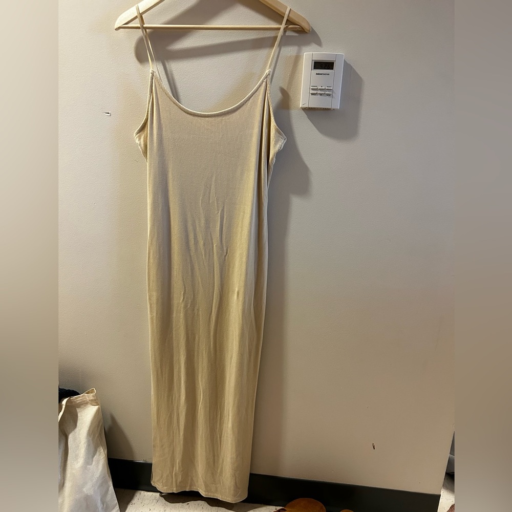 Forever 21 nude maxi slip dress
